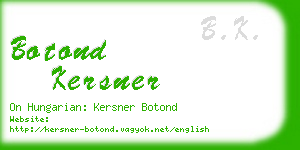 botond kersner business card
